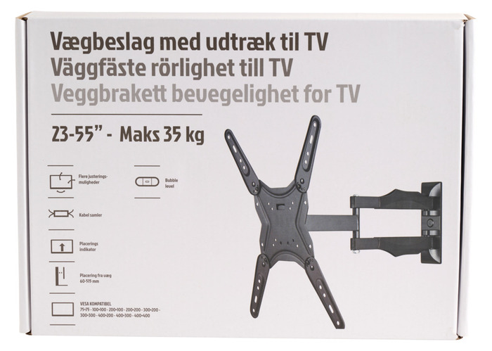 Veggfeste til TV uttrekk/vipp 23-55"